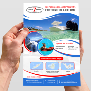 Diseño de Flyer por creative.bugs para Caribbean marines N.V - Robinson tours SXM | Diseño: #14203719