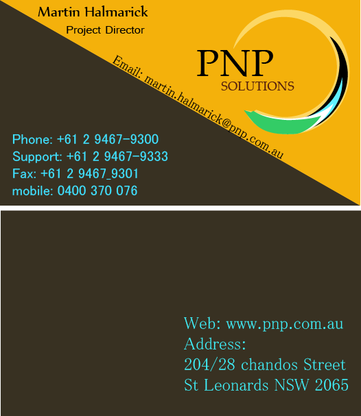 Design de Carte de Visite par dbird pour PnP Solutions Pty Ltd | Design #559028