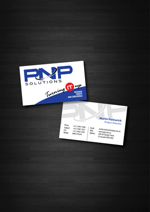 Visitenkarten-Design von MafiaDesign.co.nz für PnP Solutions Pty Ltd | Design: #556467