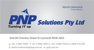 Visitenkarten-Design von Anil für PnP Solutions Pty Ltd | Design #553365