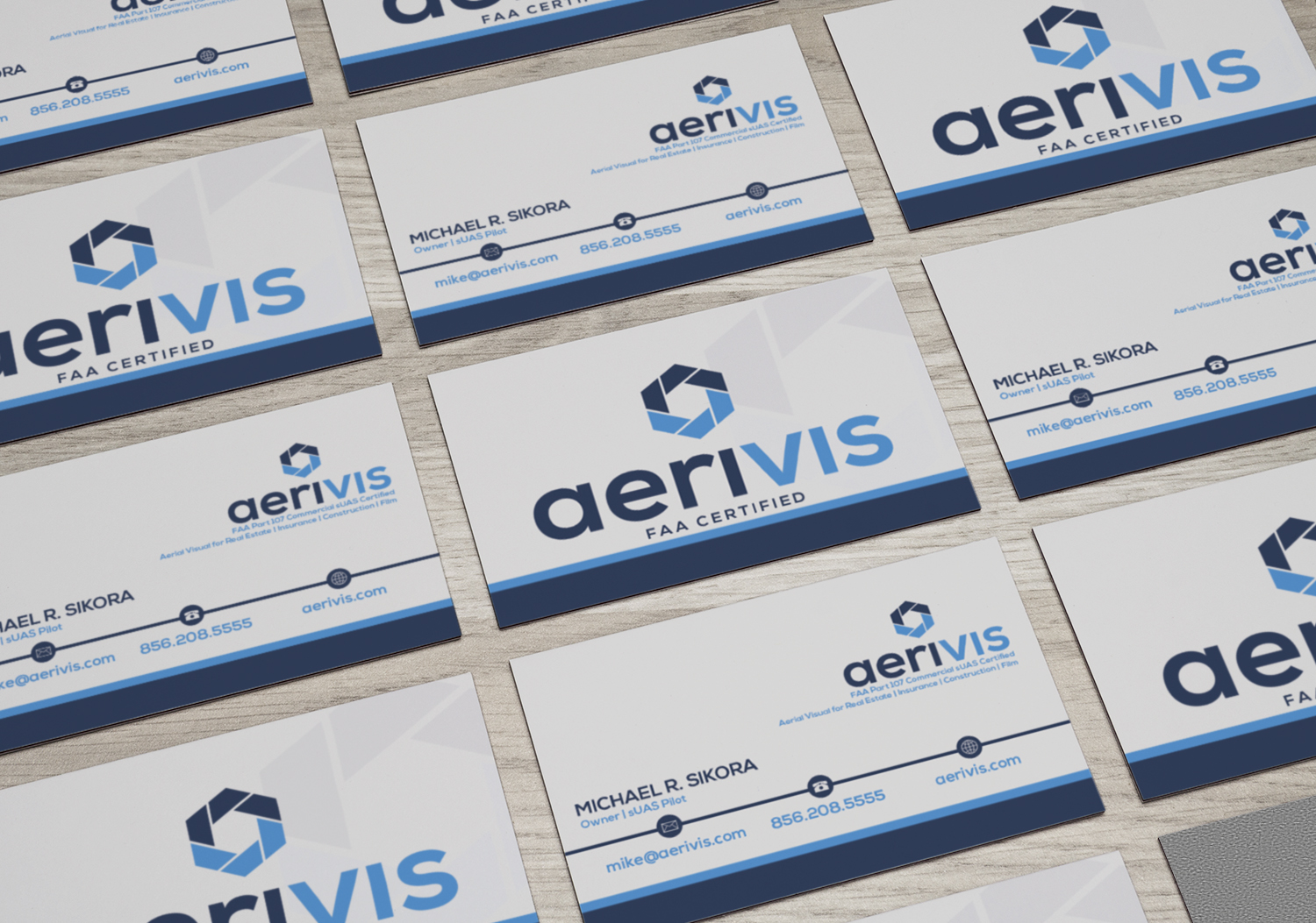 Business Card Design by Gem Vila for Aerivis LLC | Design #14196980