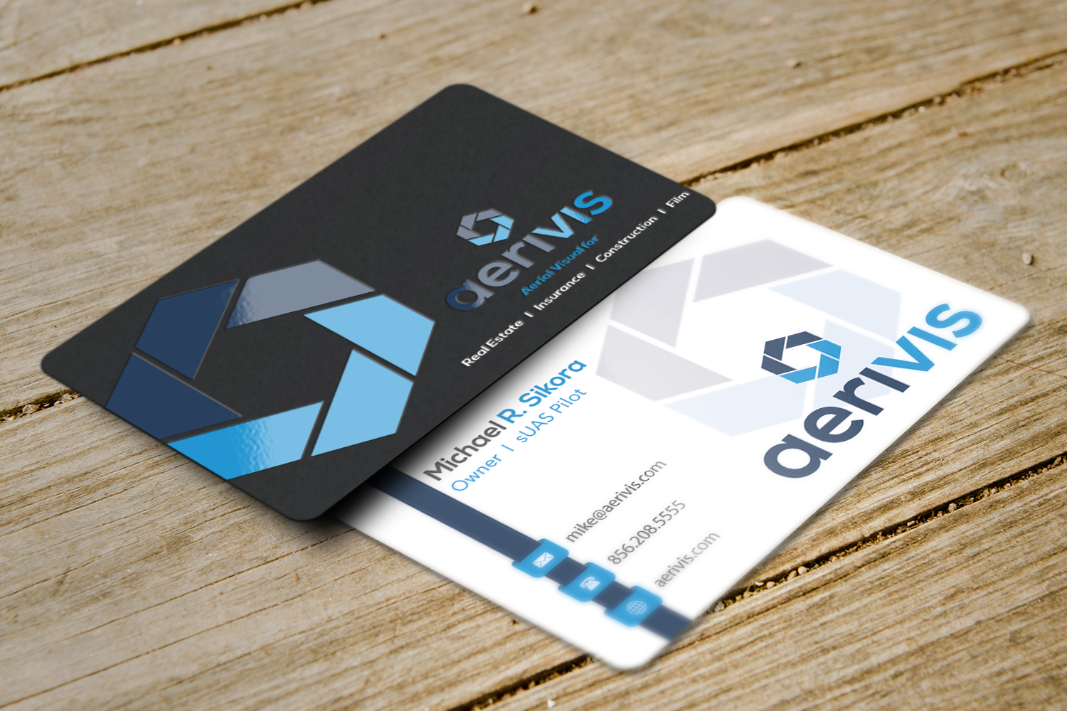 Business Card Design by Riz' for Aerivis LLC | Design #14194270