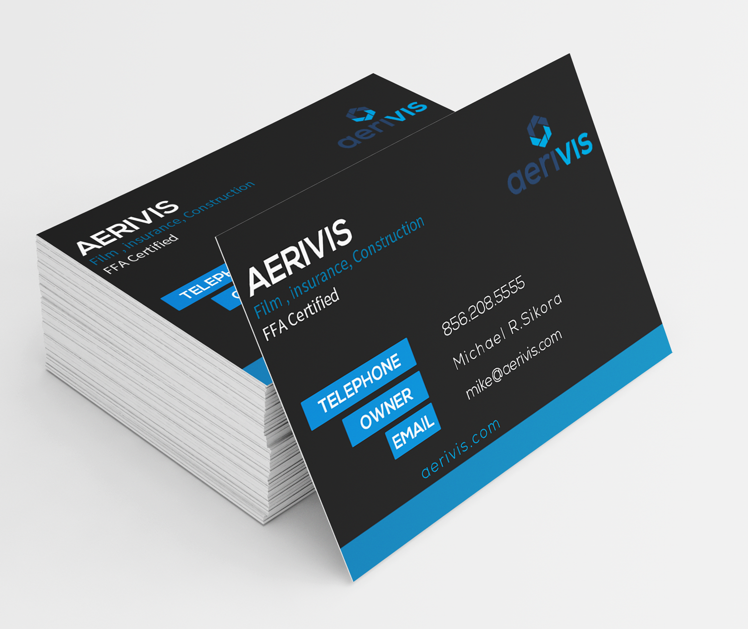 Business Card Design by kamelaltohamy for Aerivis LLC | Design #14212460