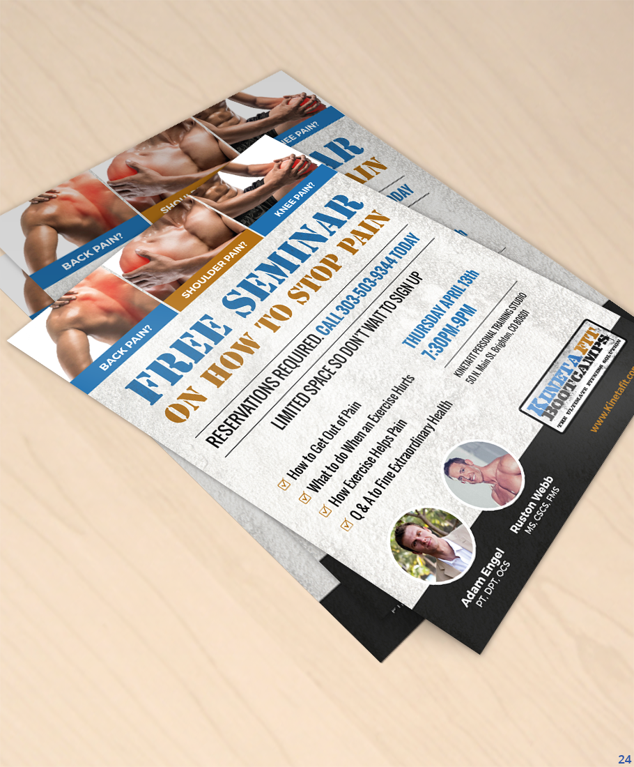 Flyer Design by uniquedesign10 for Kinetafit | Design #14151596