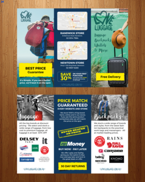 Diseño de Flyer por uniquedesign10 para Love Luggage Pty Ltd | Diseño: #14150576