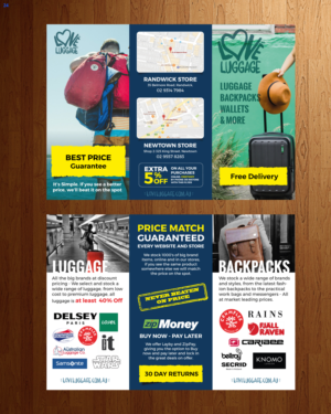 Diseño de Flyer por uniquedesign10 para Love Luggage Pty Ltd | Diseño: #14233571
