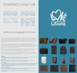 Design de Flyer par ymcloud pour Love Luggage Pty Ltd | Design #14200523