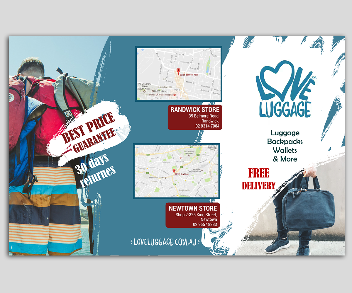 Flyer Design by elveneclipse for Love Luggage Pty Ltd | Design #14193019