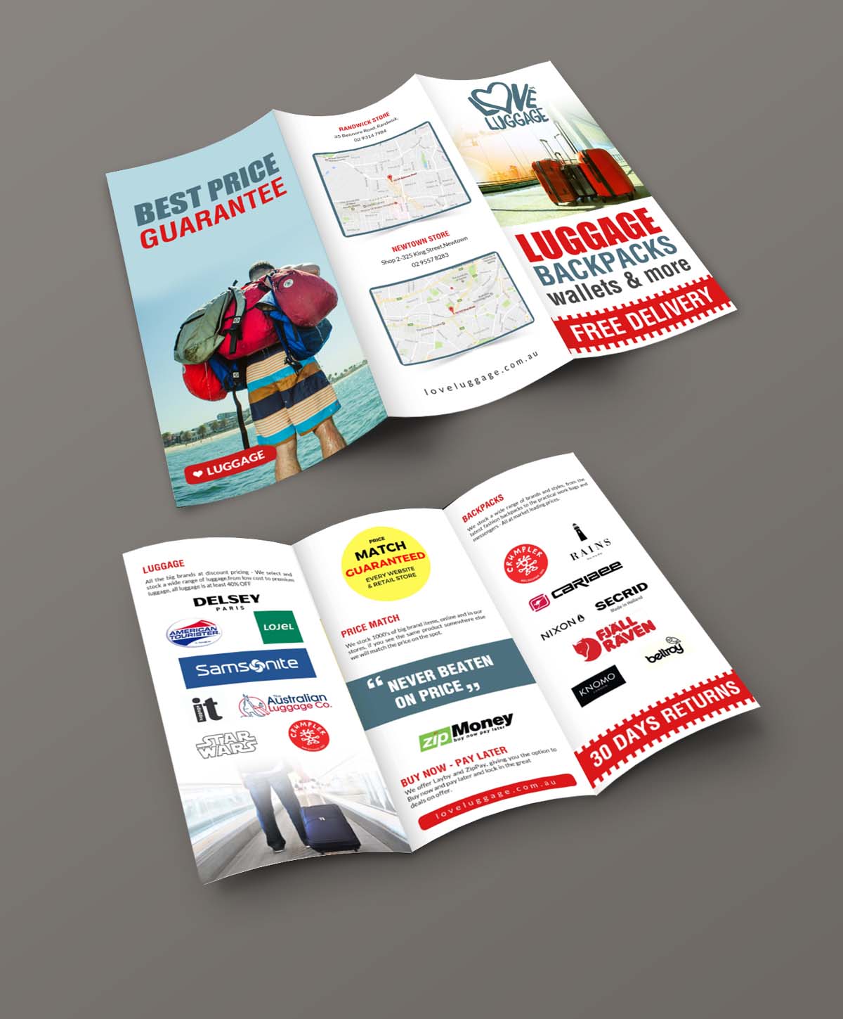 Design de Flyer par creative.bugs pour Love Luggage Pty Ltd | Design #14167533