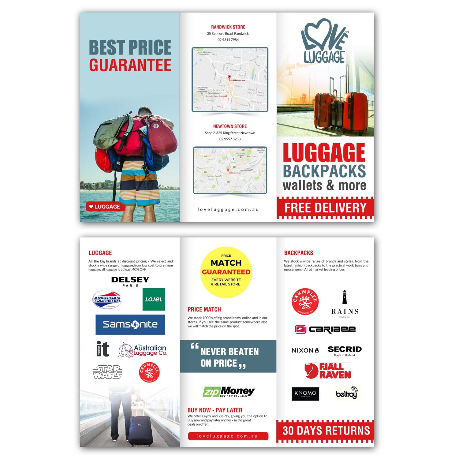 Design de Flyer par creative.bugs pour Love Luggage Pty Ltd | Design #14167534