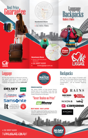 Design de Flyer par Marketing Wings pour Love Luggage Pty Ltd | Design : #14201034