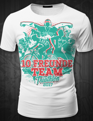 Merchandise Sport Triathlon abstract | T-shirt Design by Jonya