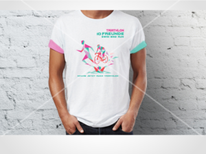 Merchandise Sport Triathlon abstract | T-shirt Design by Vicez