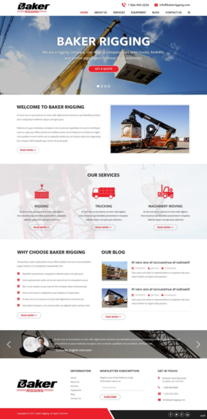 Web Design by pb for Baker Rigging | Design: #14185774