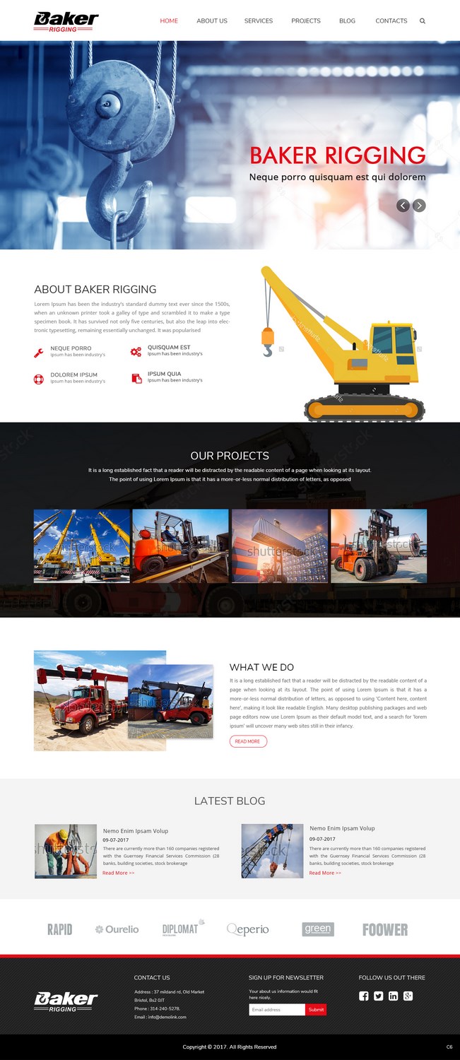 Web Design by pb for Baker Rigging | Design #14185777