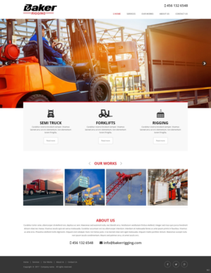Web Design by pb for Baker Rigging | Design: #14185779
