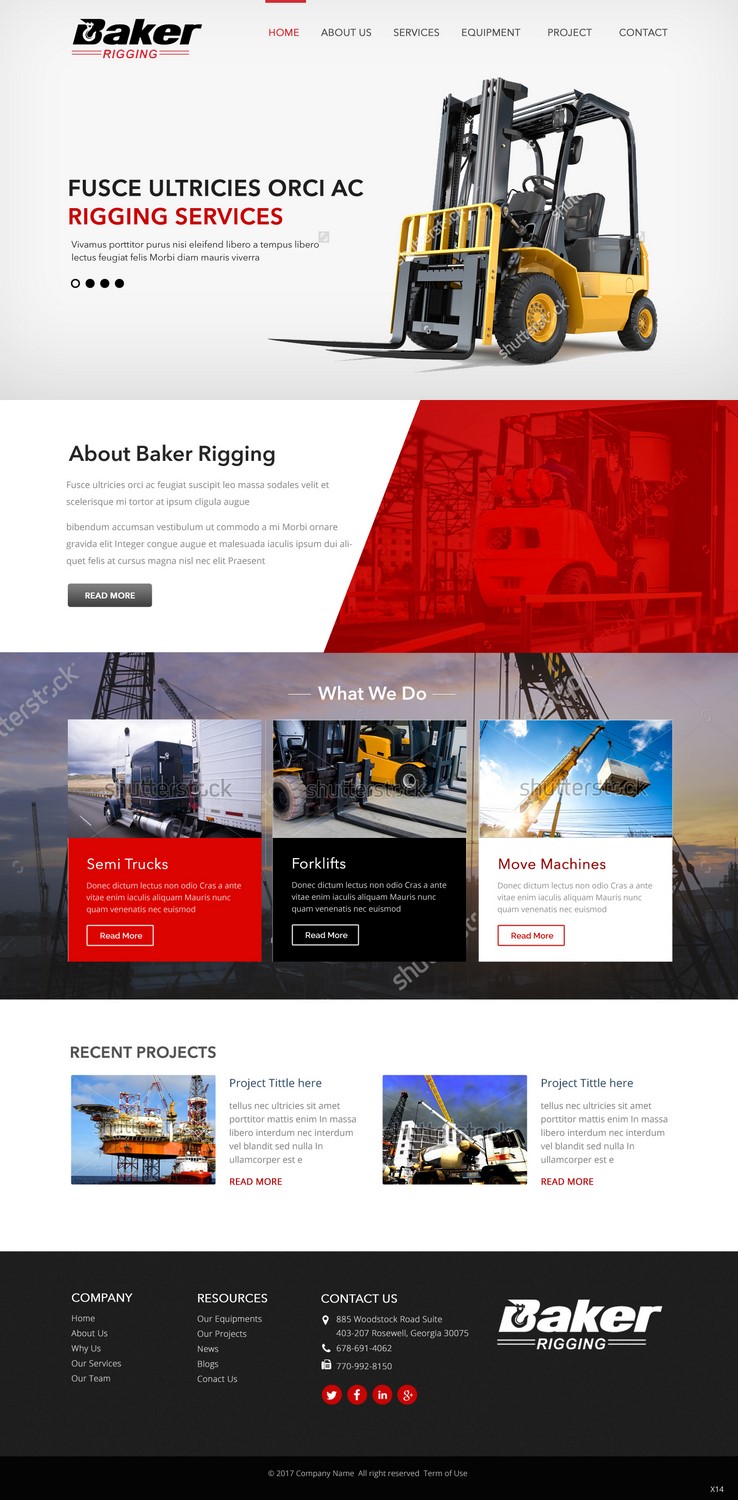 Web Design by pb for Baker Rigging | Design #14185782