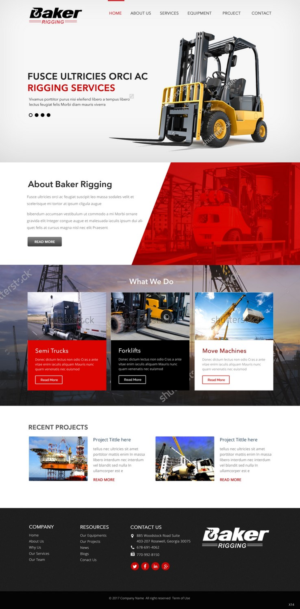 Web Design by pb for Baker Rigging | Design: #14185782
