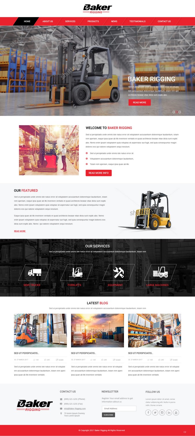 Web Design by pb for Baker Rigging | Design #14185795
