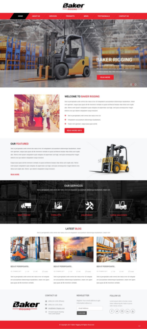 Web Design by pb for Baker Rigging | Design: #14185795