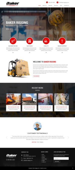 Web Design by pb for Baker Rigging | Design: #14185797