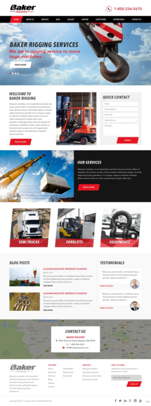 Web Design by pb for Baker Rigging | Design: #14185802