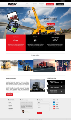 Web Design by pb for Baker Rigging | Design: #14185803