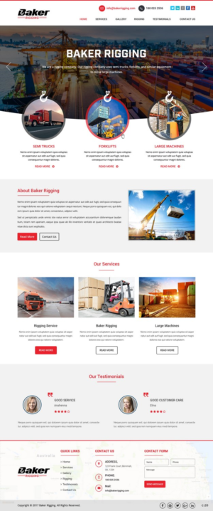 Web Design by pb for Baker Rigging | Design: #14185804