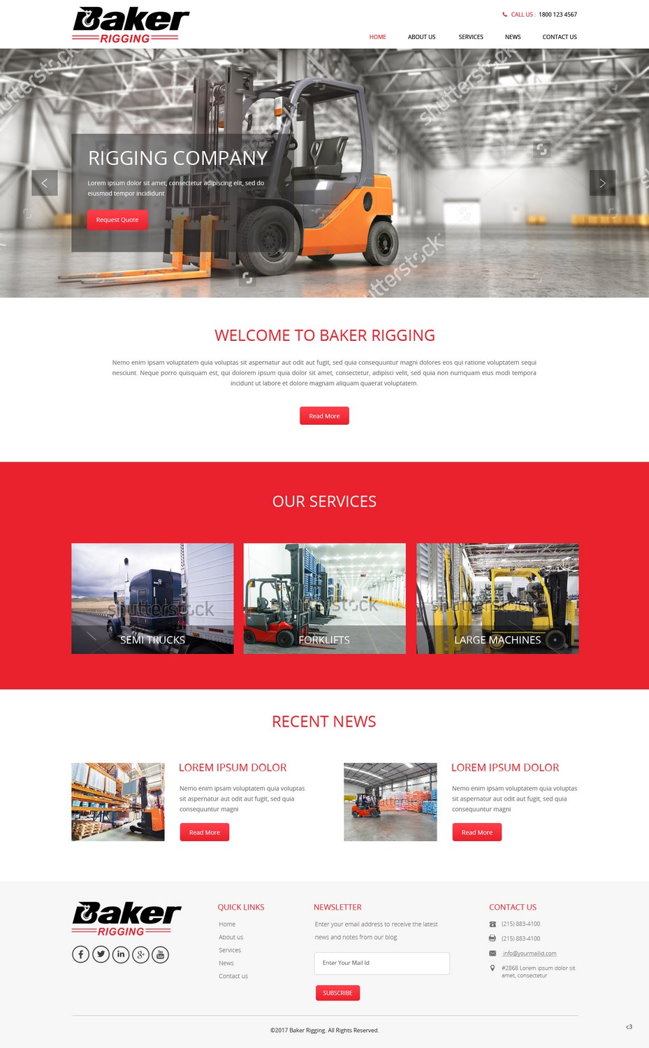 Web Design by pb for Baker Rigging | Design #14185806