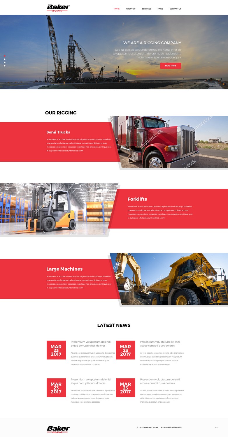 Web Design by pb for Baker Rigging | Design #14185811