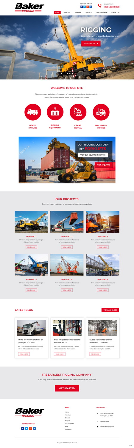 Web Design by pb for Baker Rigging | Design #14185817
