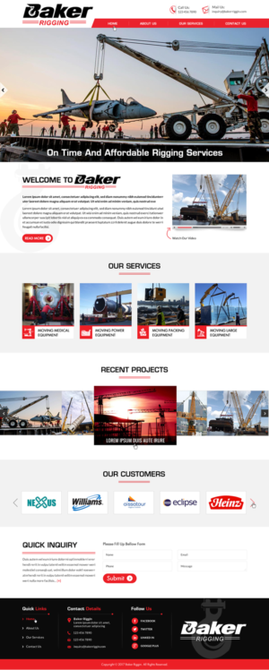 Web Design by Sbss for Baker Rigging | Design: #14238205