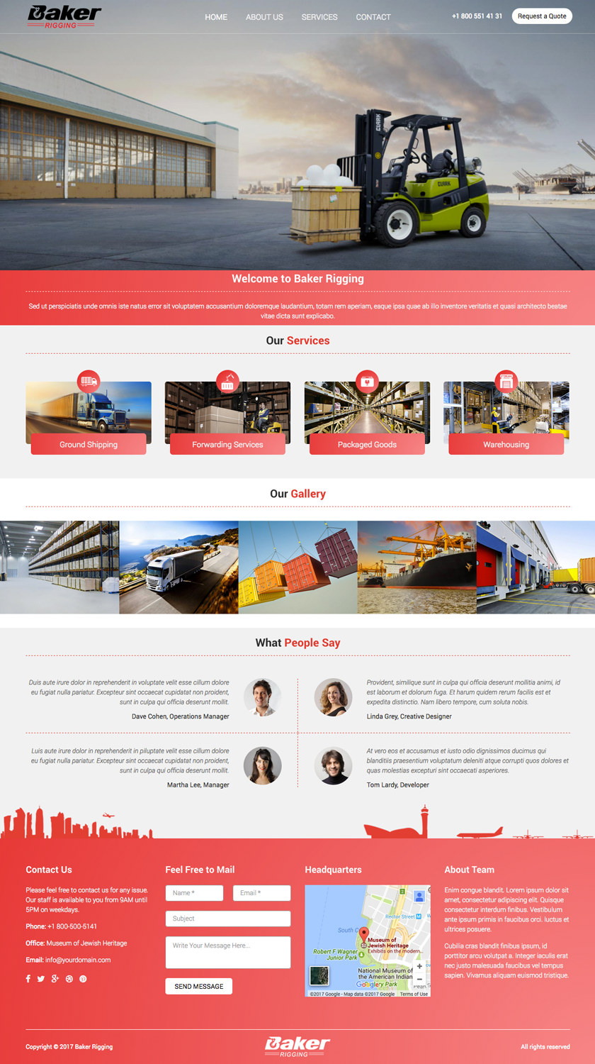 Diseño Web por cCopilot para Baker Rigging | Diseño #14257991