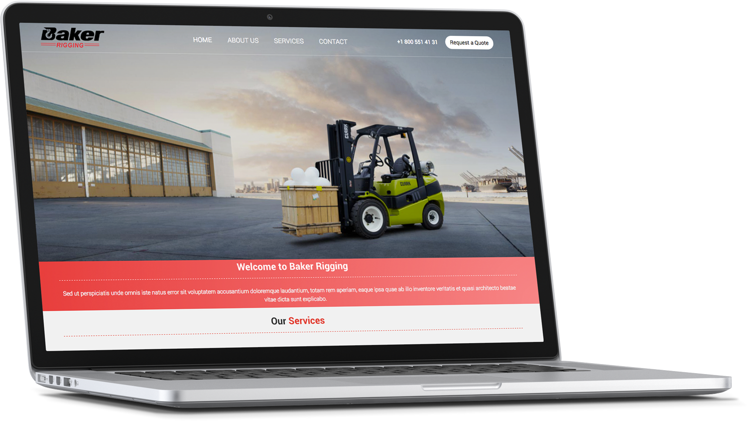Web Design by cCopilot for Baker Rigging | Design #14257992
