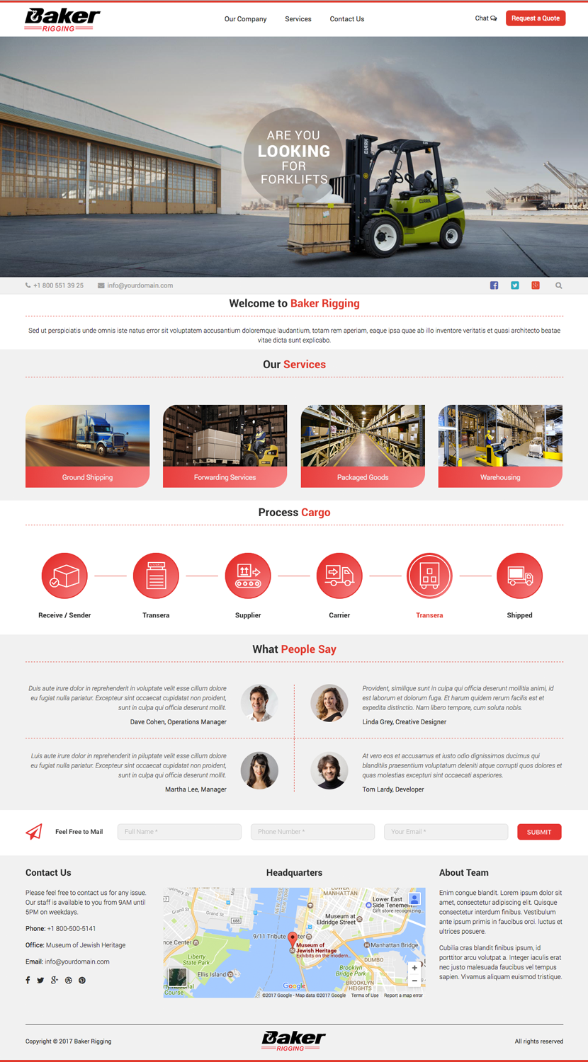 Web Design by cCopilot for Baker Rigging | Design #14257999