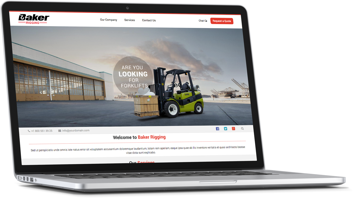 Web Design by cCopilot for Baker Rigging | Design #14258000