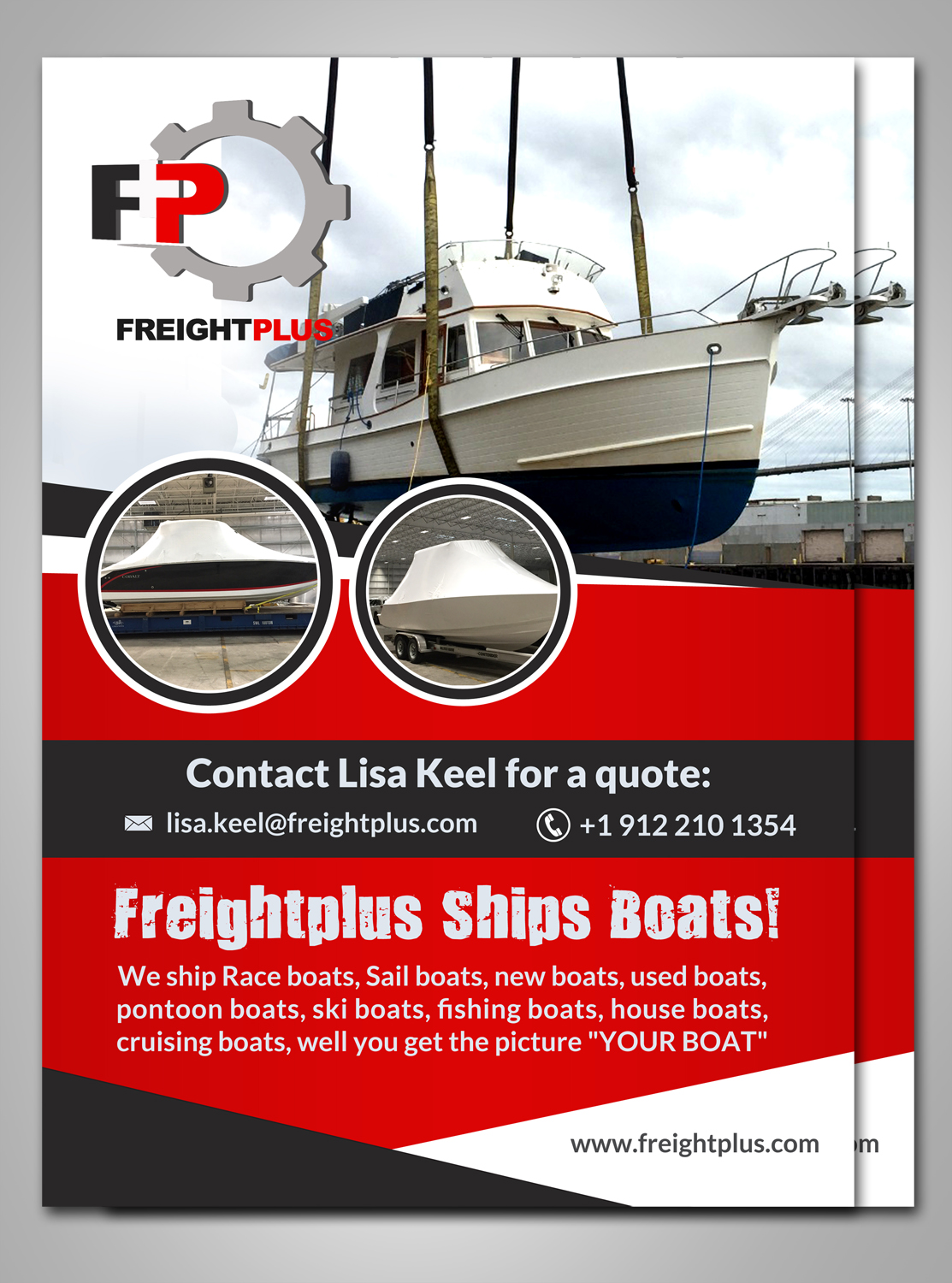 Flyer Design by debdesign for Freightplus (USA) Inc. | Design #14185143