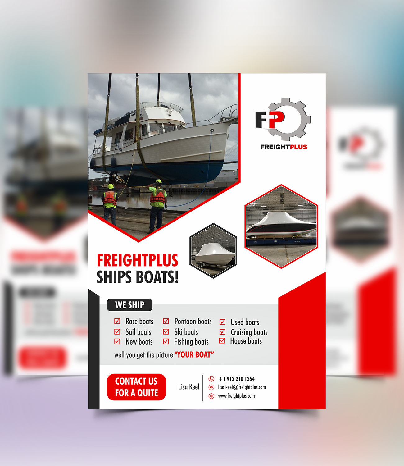 Flyer Design by ecorokerz for Freightplus (USA) Inc. | Design #14170331