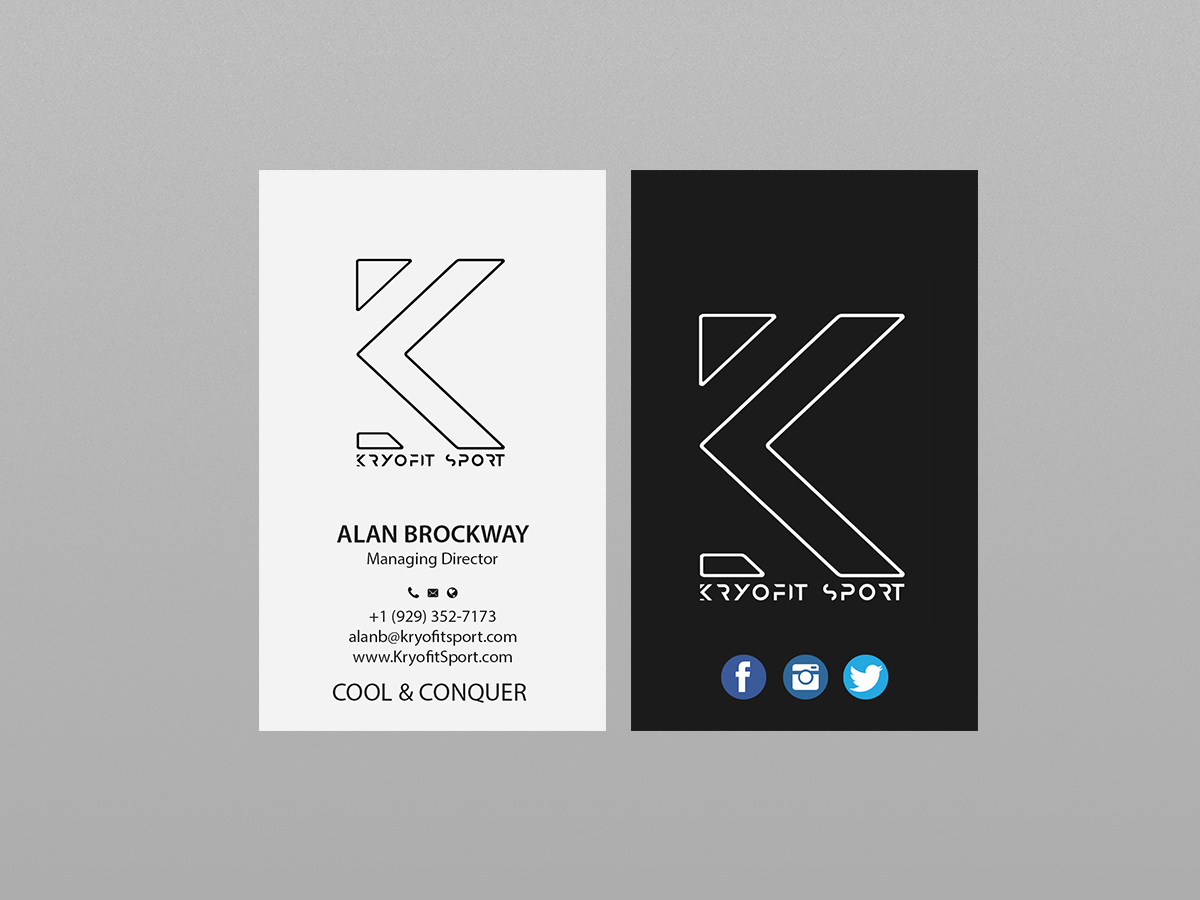 Business Card Design by Creations Box 2015 for Kryofit Sport | Design #14178573