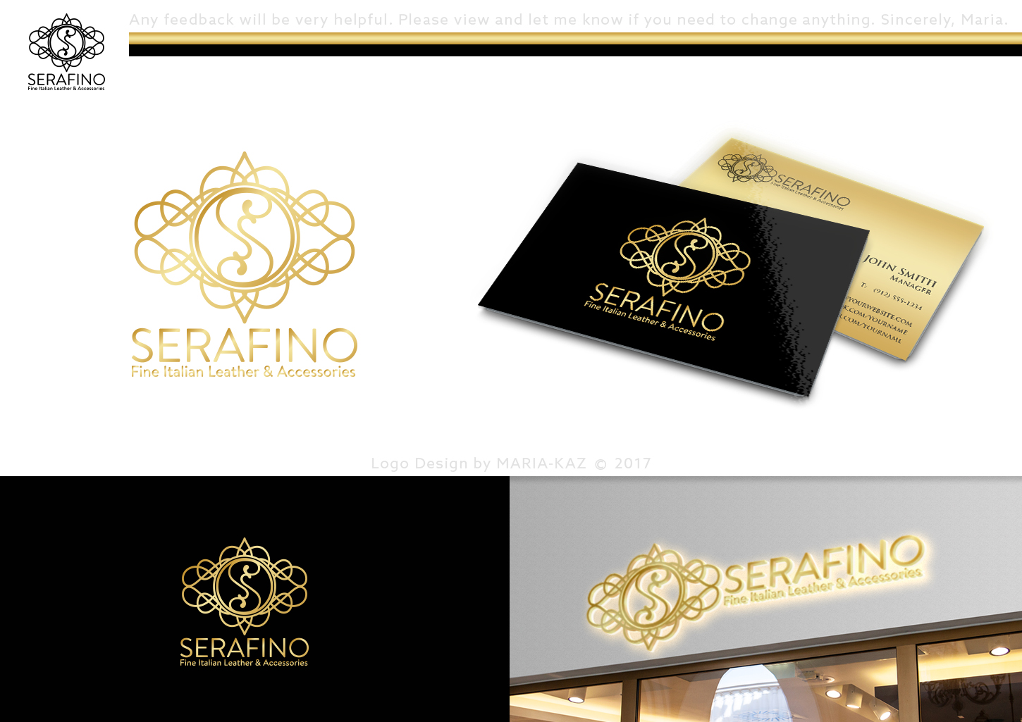 Logo Design by maria-kaz for Serafino | Design #14213549