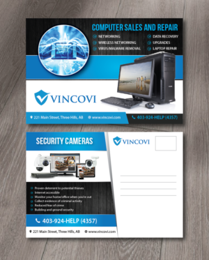 Postcard mailer for Computer Sales and Repair / Security Cameras | Design de Flyer par alex989
