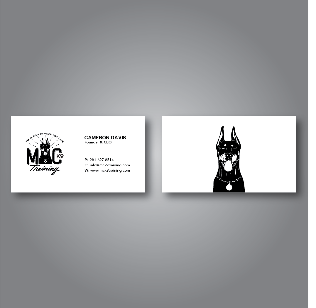 Business Card Design by Verified artistry (Design garden) for MC K9 Training | Design #16353117