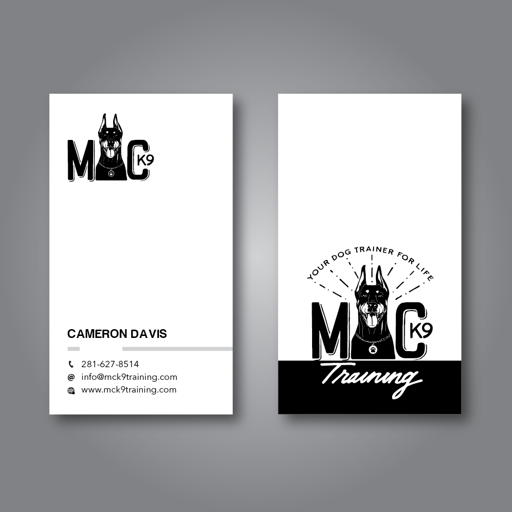 Business Card Design by Verified artistry (Design garden) for MC K9 Training | Design #16353121