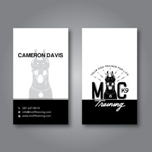 Business Card Design by Verified artistry (Design garden) for MC K9 Training | Design: #16353122