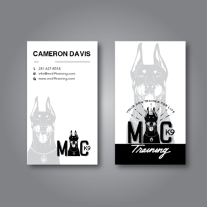 Business Card Design by Verified artistry (Design garden) for MC K9 Training | Design: #16353123