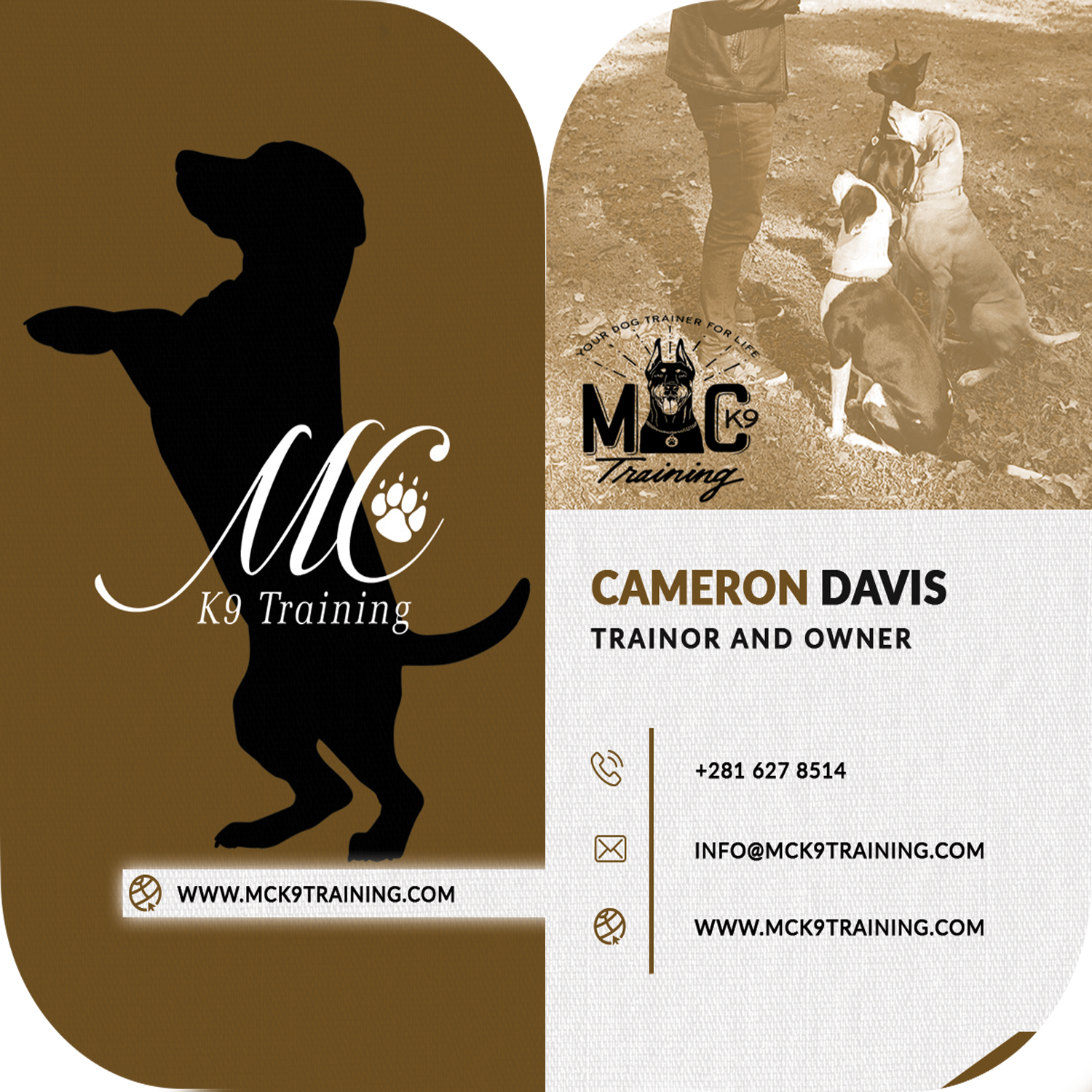 Business Card Design by Likhang Mawieshams for MC K9 Training | Design #16342099