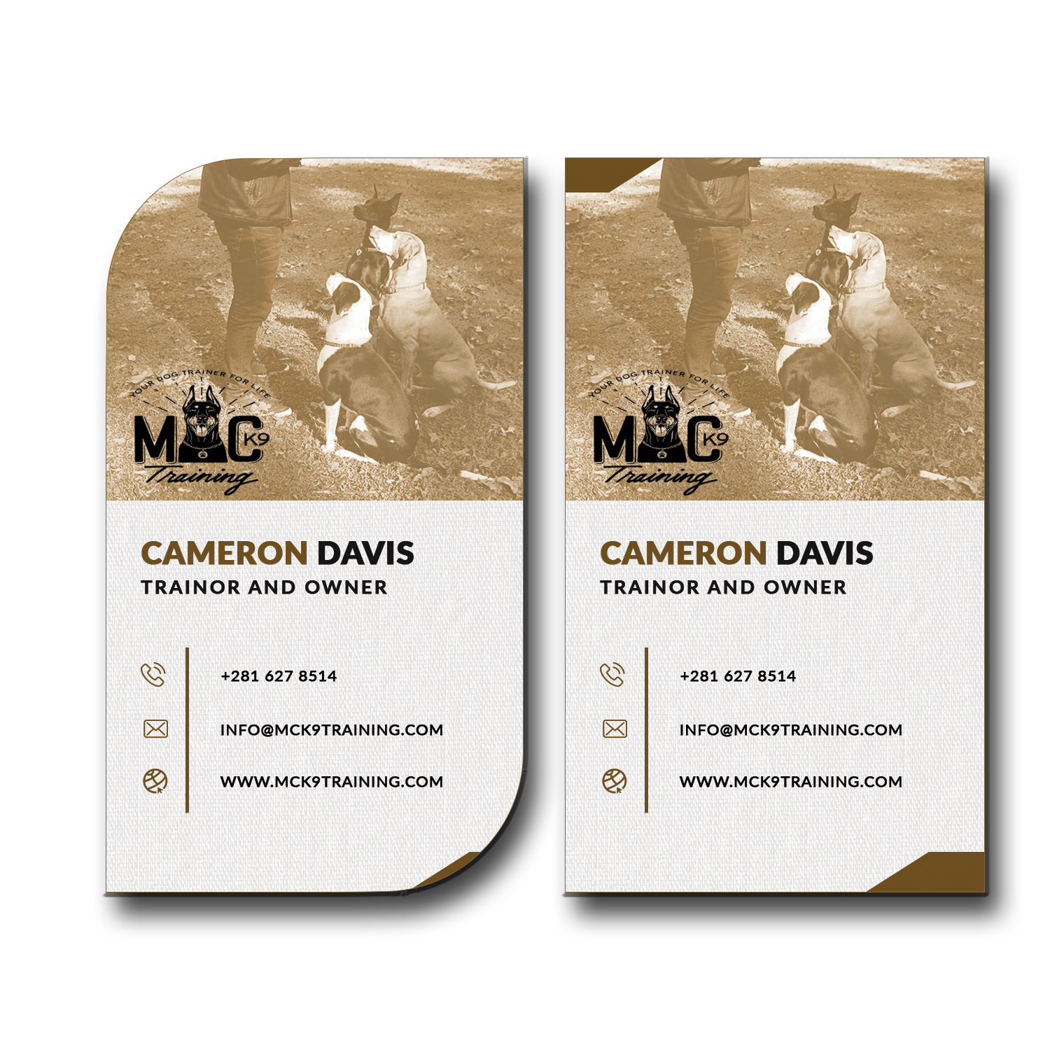 Business Card Design by Likhang Mawieshams for MC K9 Training | Design #16342166