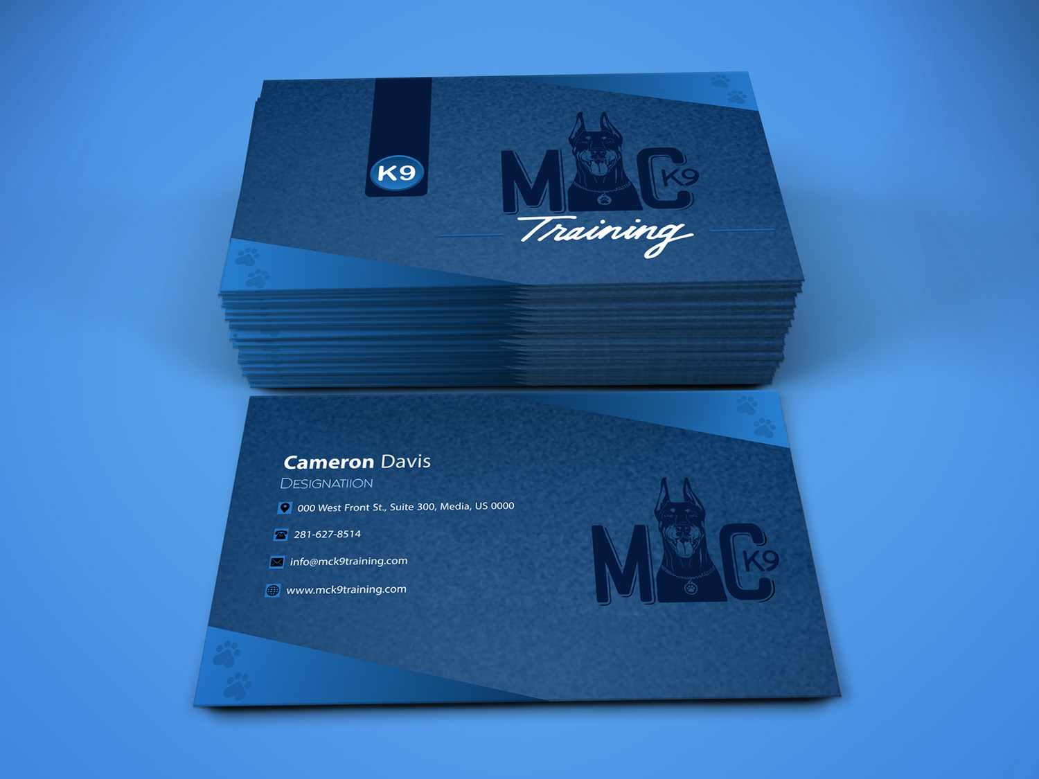 Business Card Design by Petter Goms for MC K9 Training | Design #16336727