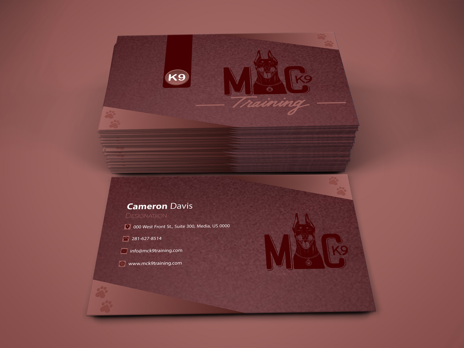 Business Card Design by Petter Goms for MC K9 Training | Design #16336806
