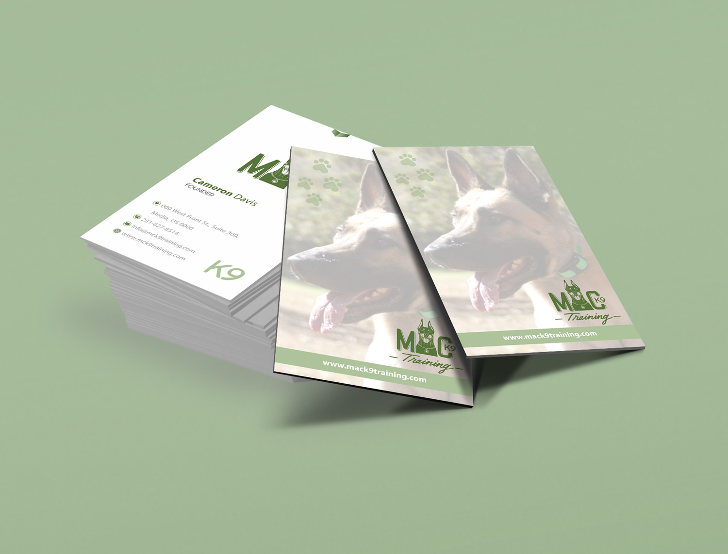 Design de Carte de Visite par Petter Goms pour MC K9 Training | Design #16347286